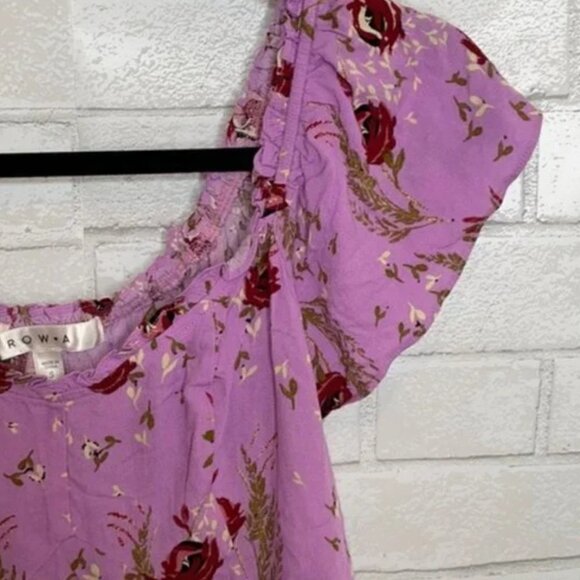 NWT ROW A Femme Flounce Sleeve Top - Picture 10 of 12